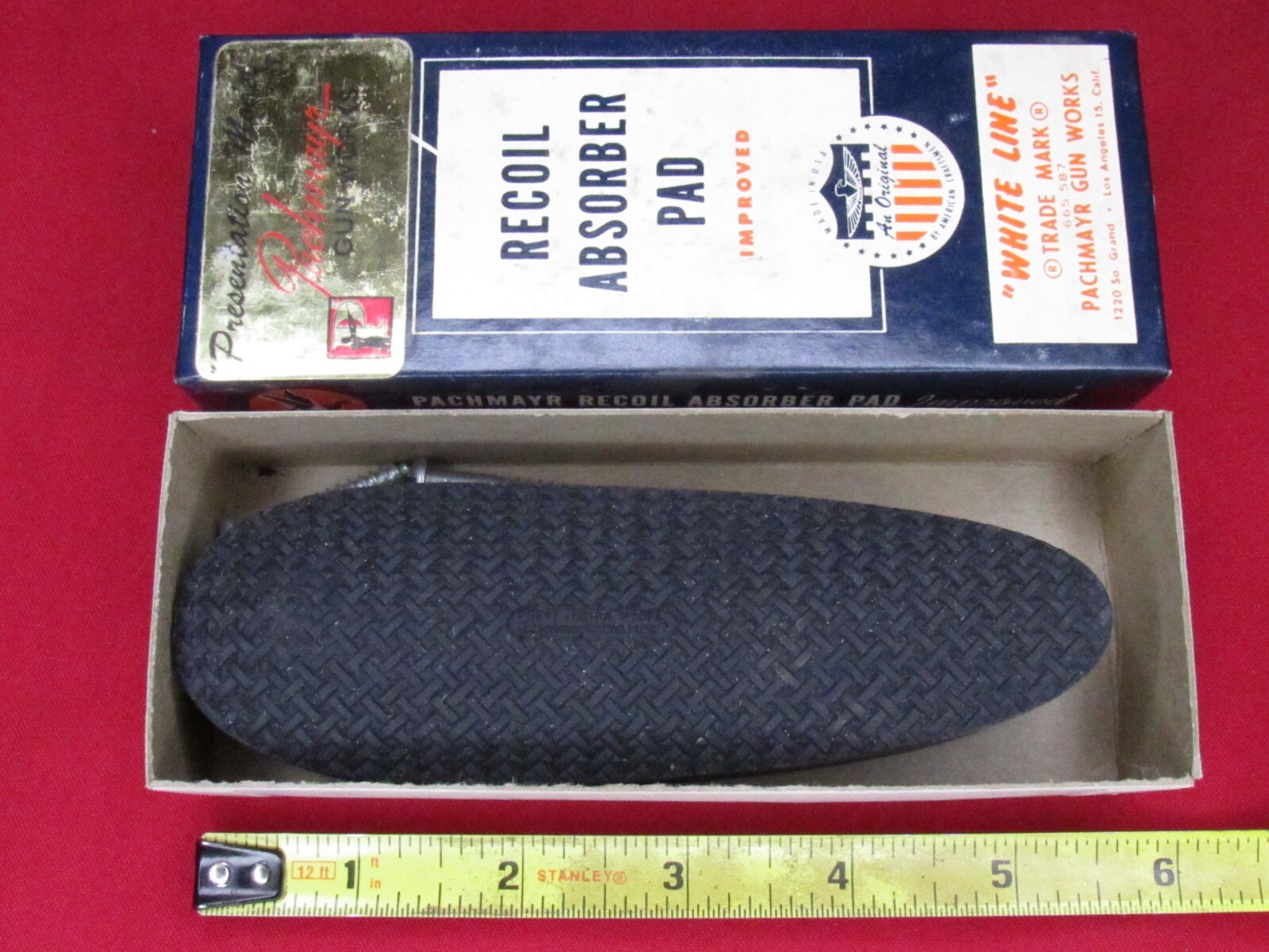 Vintage Pachmayr Presentation Recoil Pad - Medium - Black - 750-M-1-BL-W