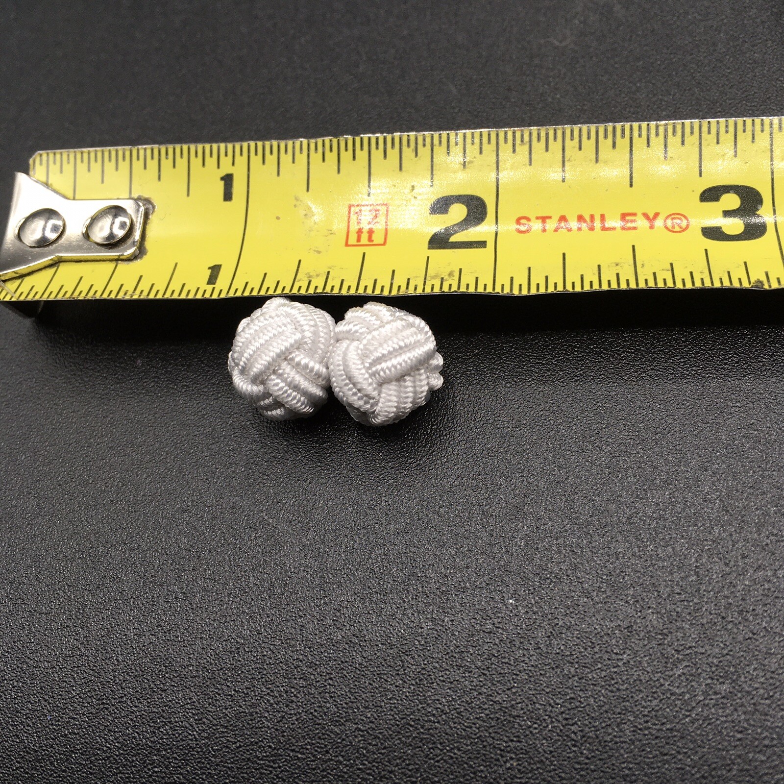 Fabric Silk Knot Shirt Cufflinks White Lot of 50 (25 Pairs) Formal Wear Tuxedo