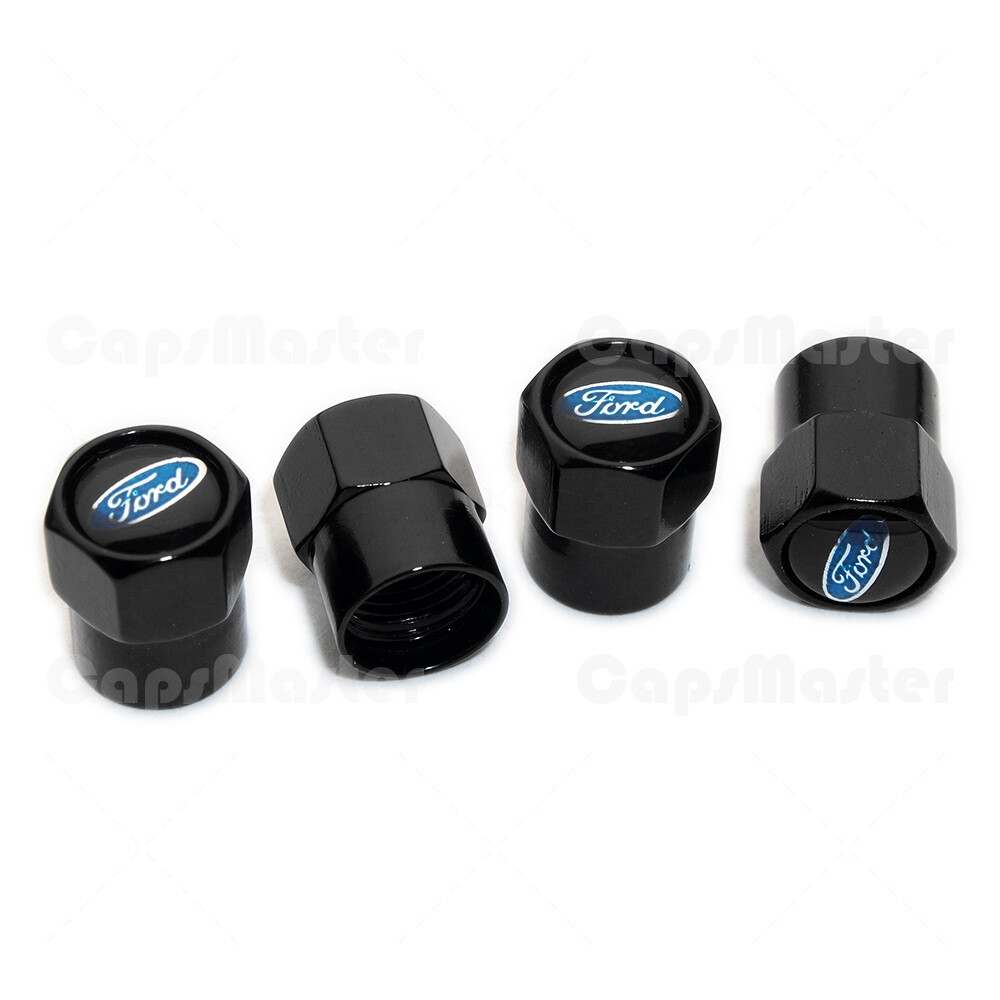 Hex Ford Logo Emblem Car Wheels Tire Air Valve Caps Stem Dust Cover Sport Gift