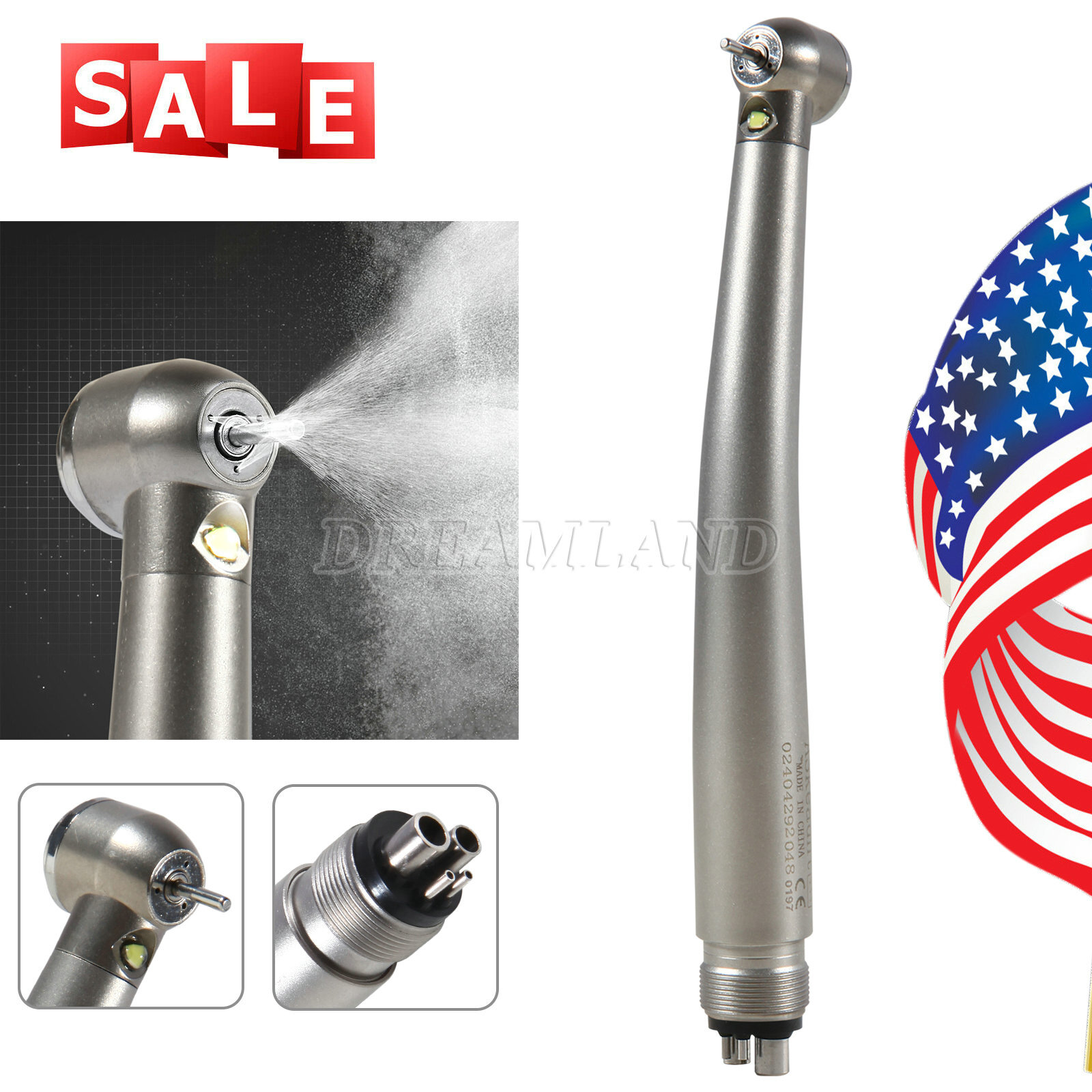 NSK Style Dental Fiber Optic LED E-generator high speed handpiece 2 Hole 4 Hole