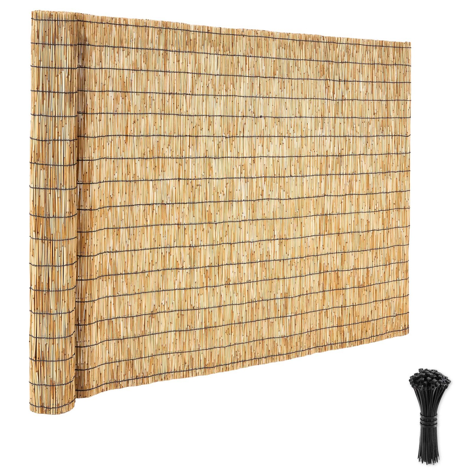 Uimoso Natural Reed Fence Panel 4 ft x 16.4 ft Privacy Screen Roll for Garden