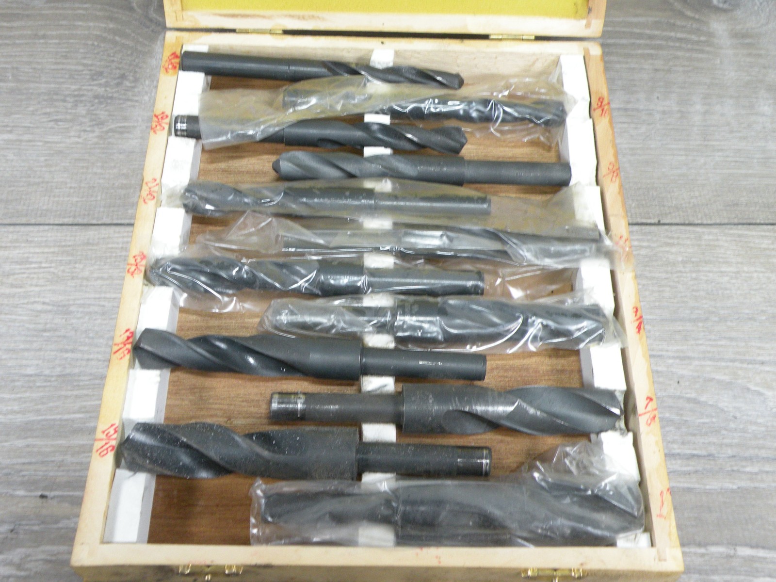 Vintage  Drill Bit Set MT2 MT3 MT4 HSS Assorted Sizes Wood