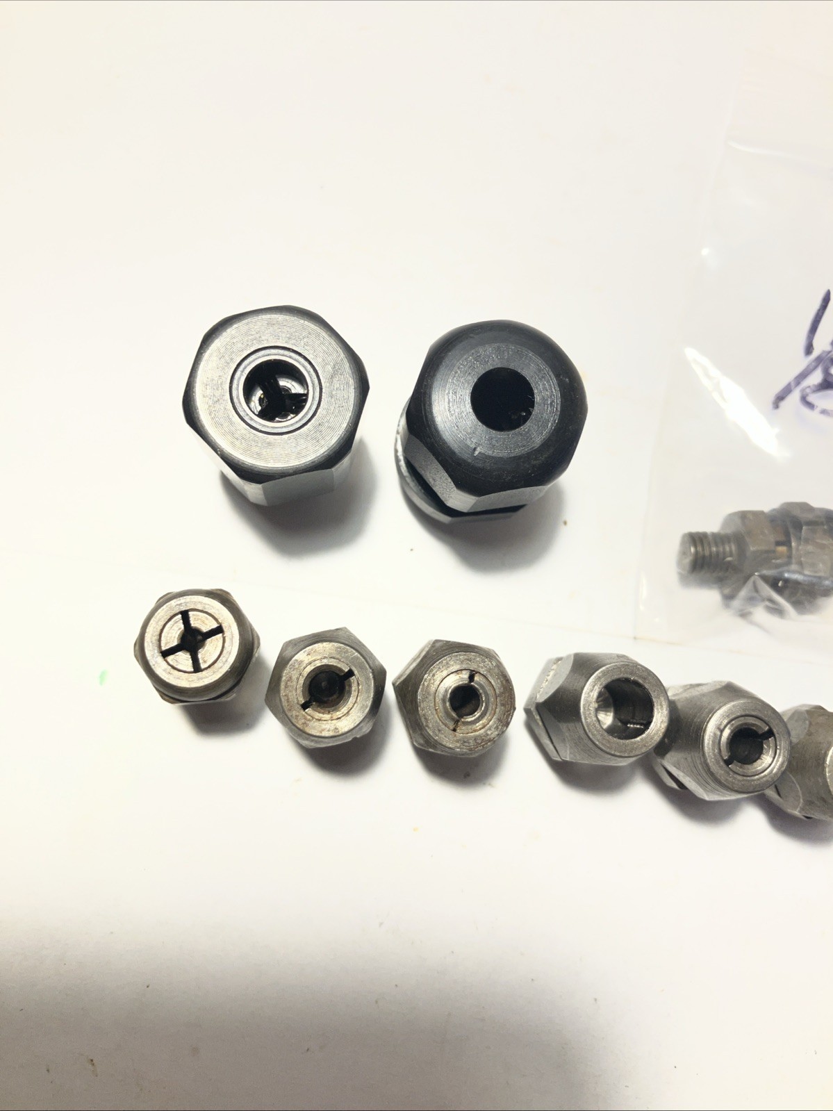 Vintage Aircraft Aviation Tool Threaded Angle Drill Bit Reamer Collets Holder