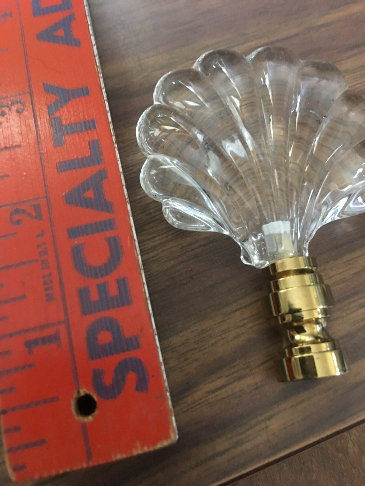 Vintage repro Crystal Finials Lamp