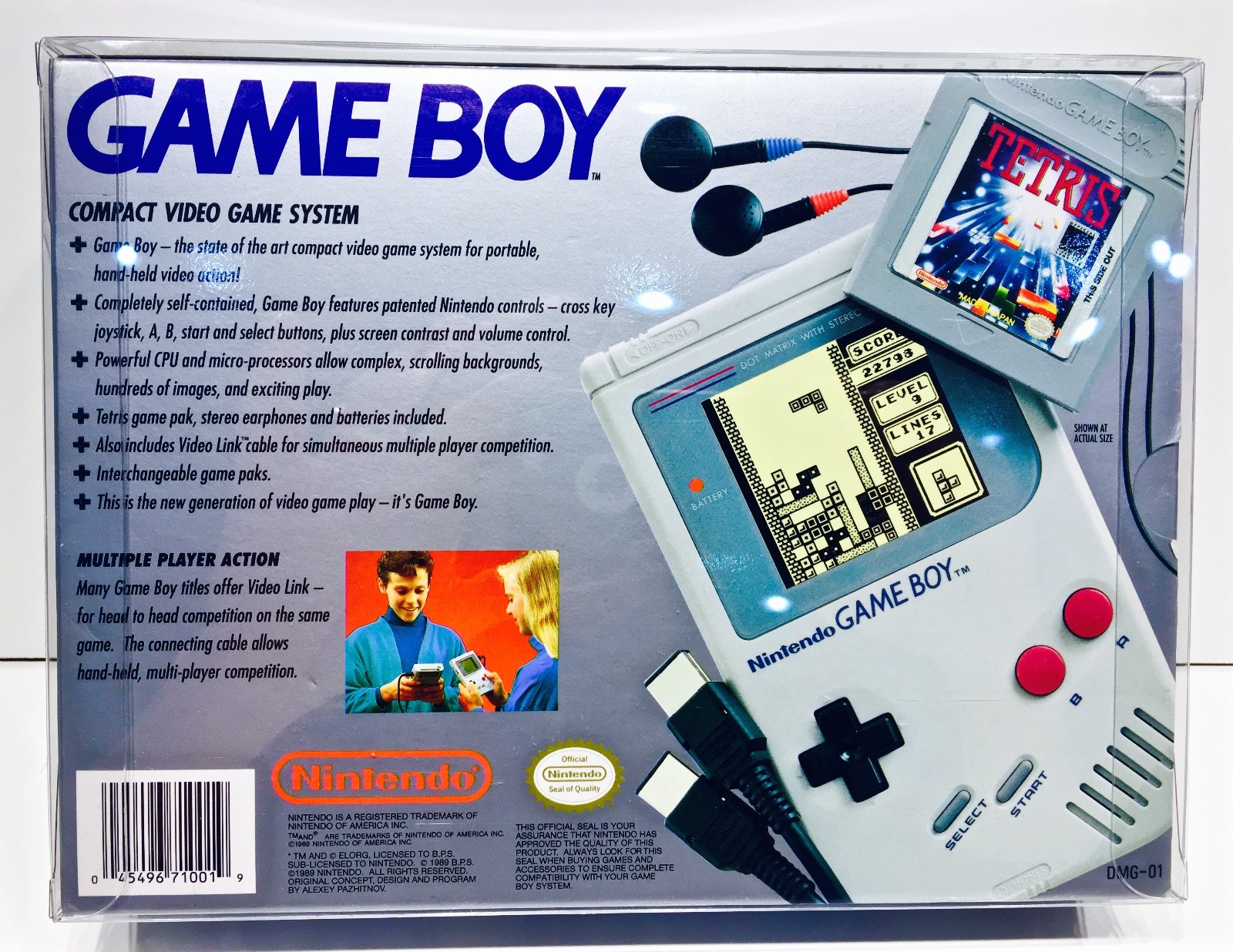 1 Original NINTENDO GAME BOY CONSOLE Box Protector Fits Blue / Gray Box Only!