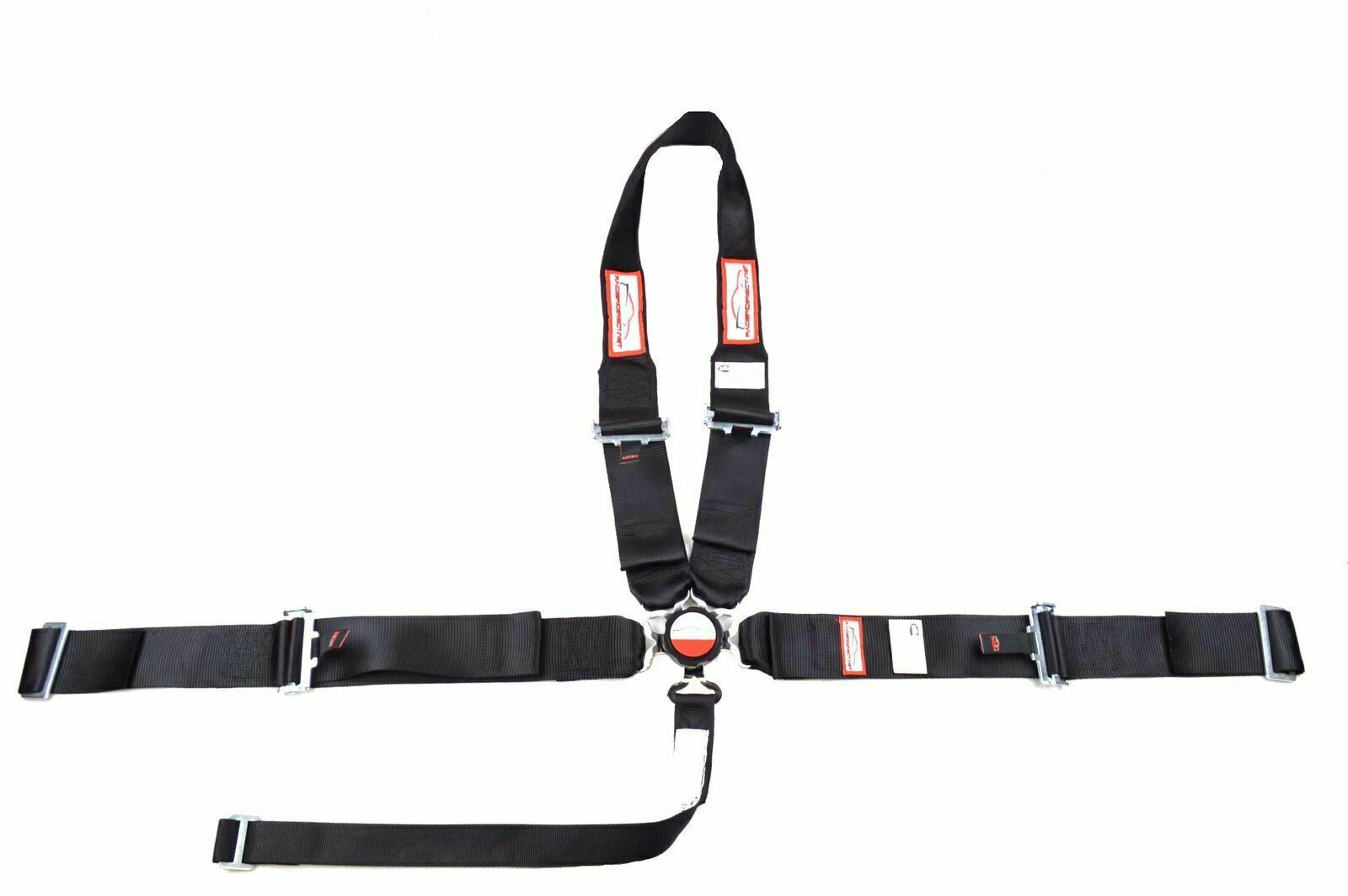 DRAGSTER HANS RACING HARNESS PULL UP SFI 16.1 5 POINT U MOUNT 3" CAM LOCK BLACK