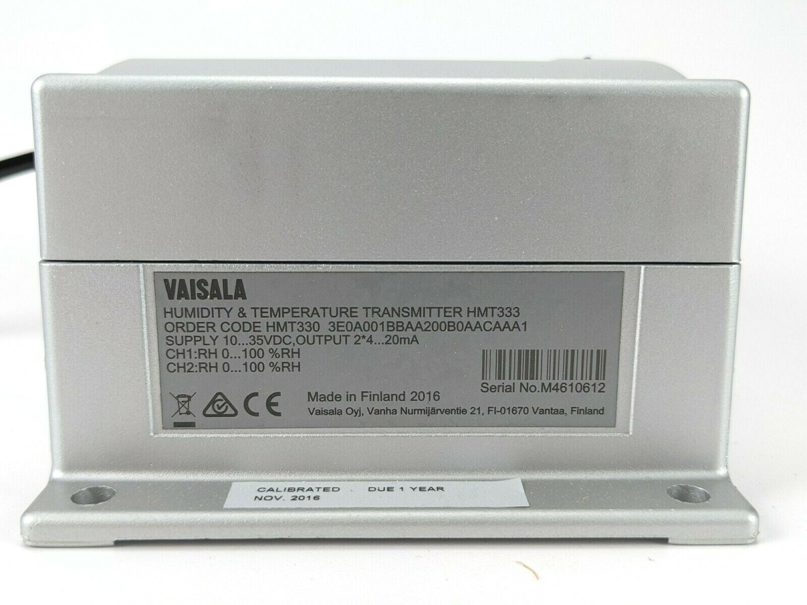 VAISALA HUMIDITY AND TEMPERATURE TRANSMITTER HMT333 HMT330 **NEW**