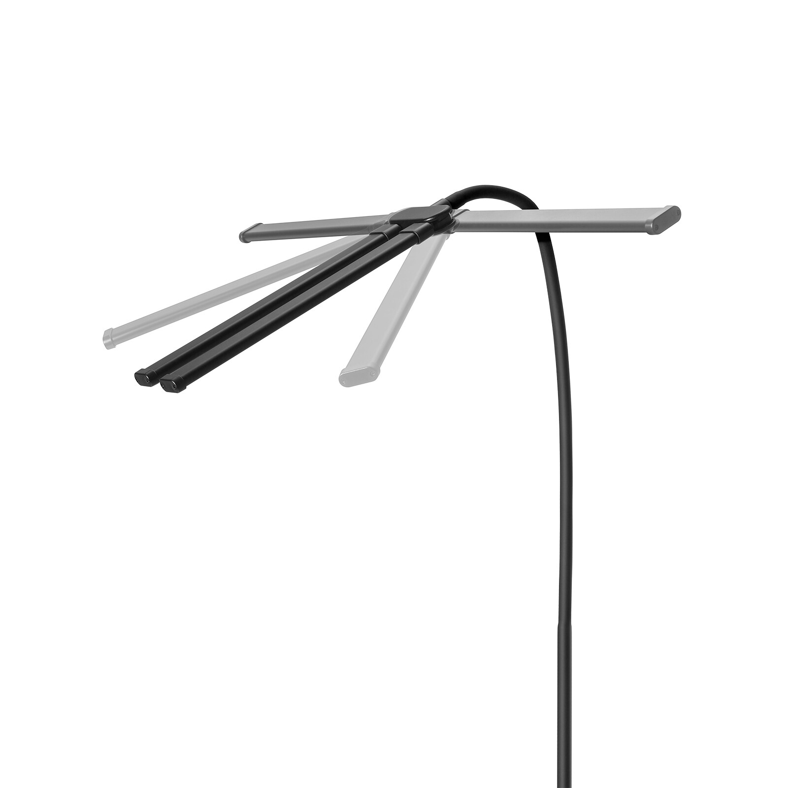 LED Desk Lamp with Clamp Double Head Desk Lamp with 360° Adjustable Gooseneck