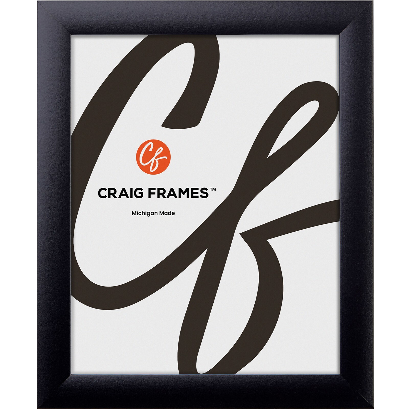 Craig Frames 1" Wide Modern Black Poster Frames, Uncommon Sizes, 18x18 - 25x35
