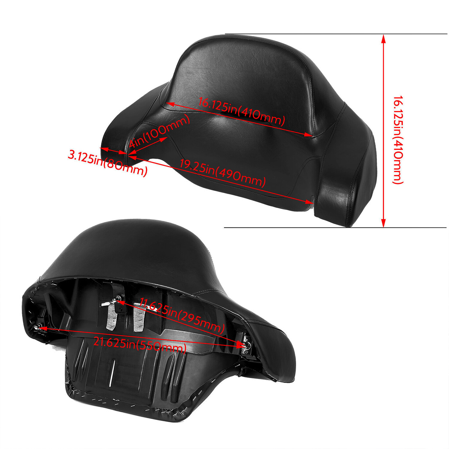 Black King Tour Pack Trunk Rack For Harley Davidson Street Road Glide 2014-25