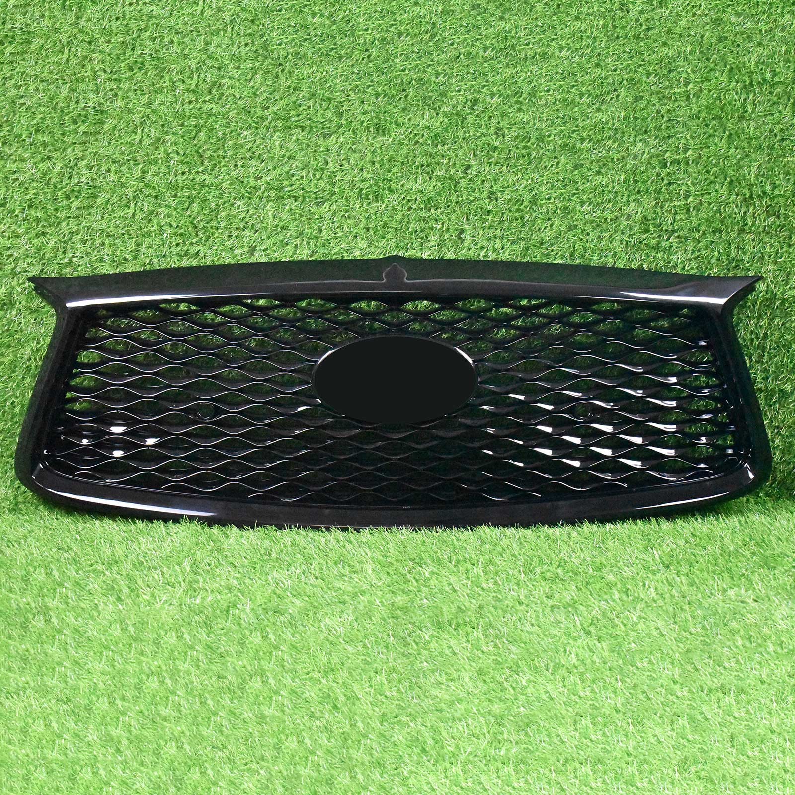For 2017-2018 INFINITI Q60 Gloss Black Front Bumper Grille Without Camera Option
