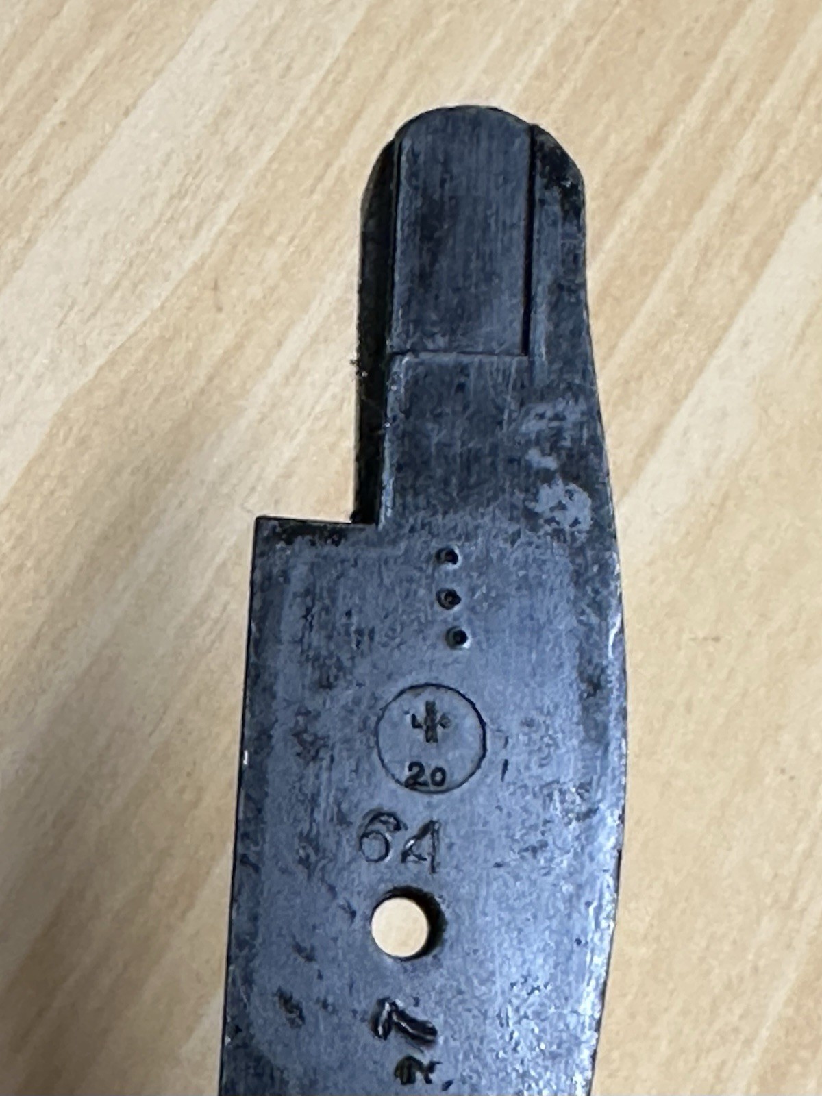 Pre-WWI US M1905-E1 10” Bayonet SA 1909 Springfield Armory Marked USS OKLA BB 37