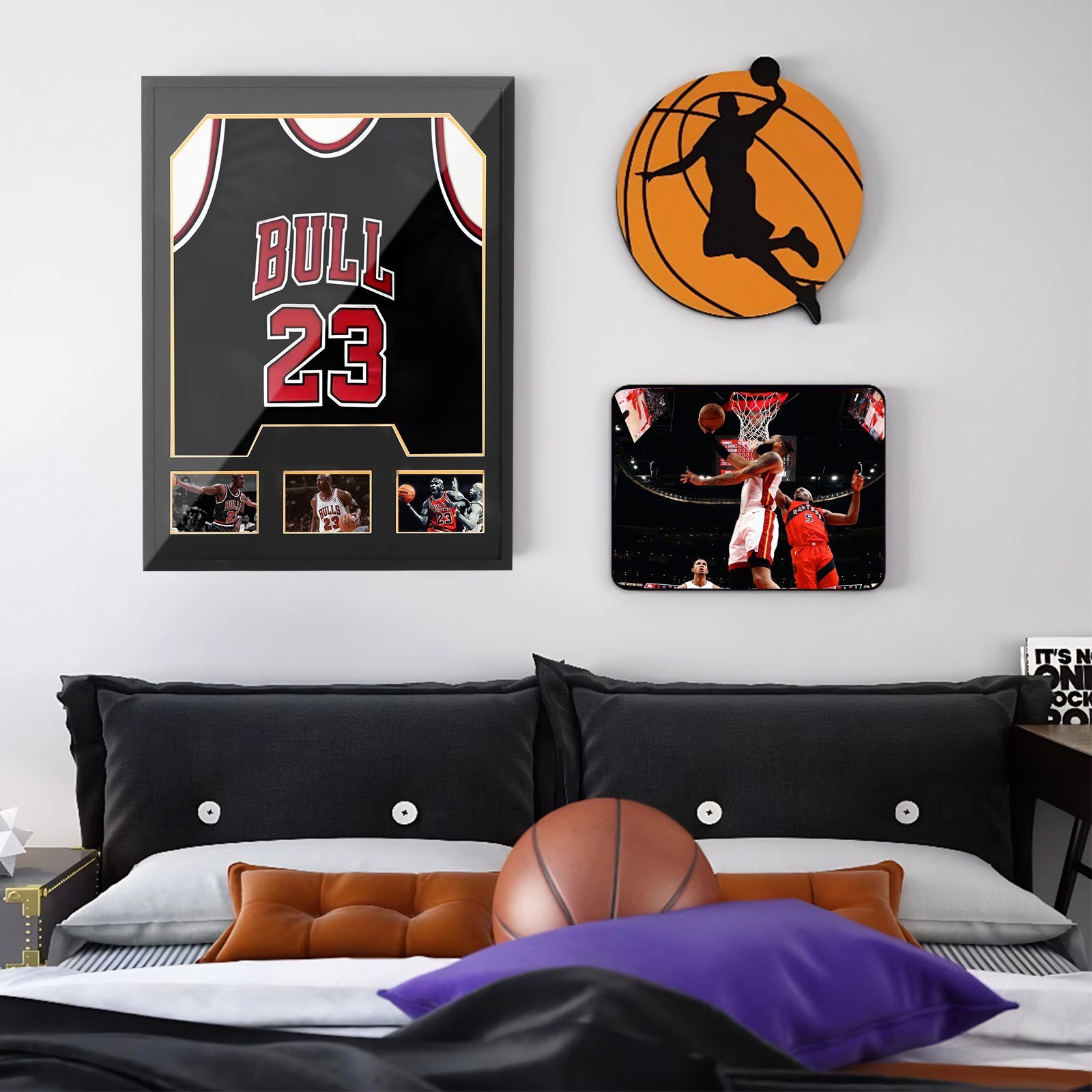 Jersey Display Case with Photo Slots, UV Protection Shadow Box for Sports (3P)