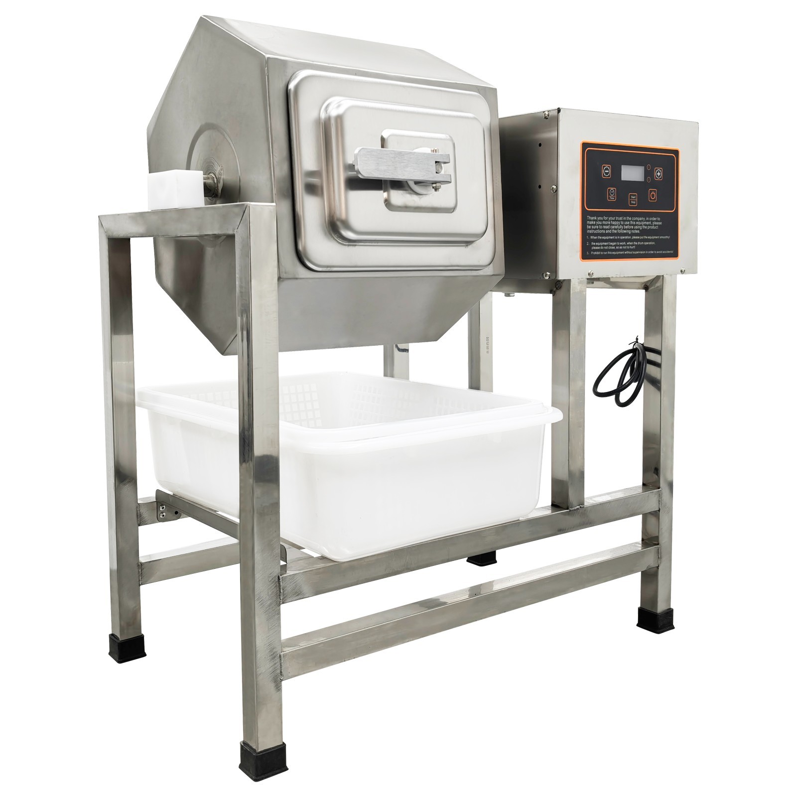 110V Fully Automatic Meat Tumbler Marinator Microcomputer Control Max 44 lbs