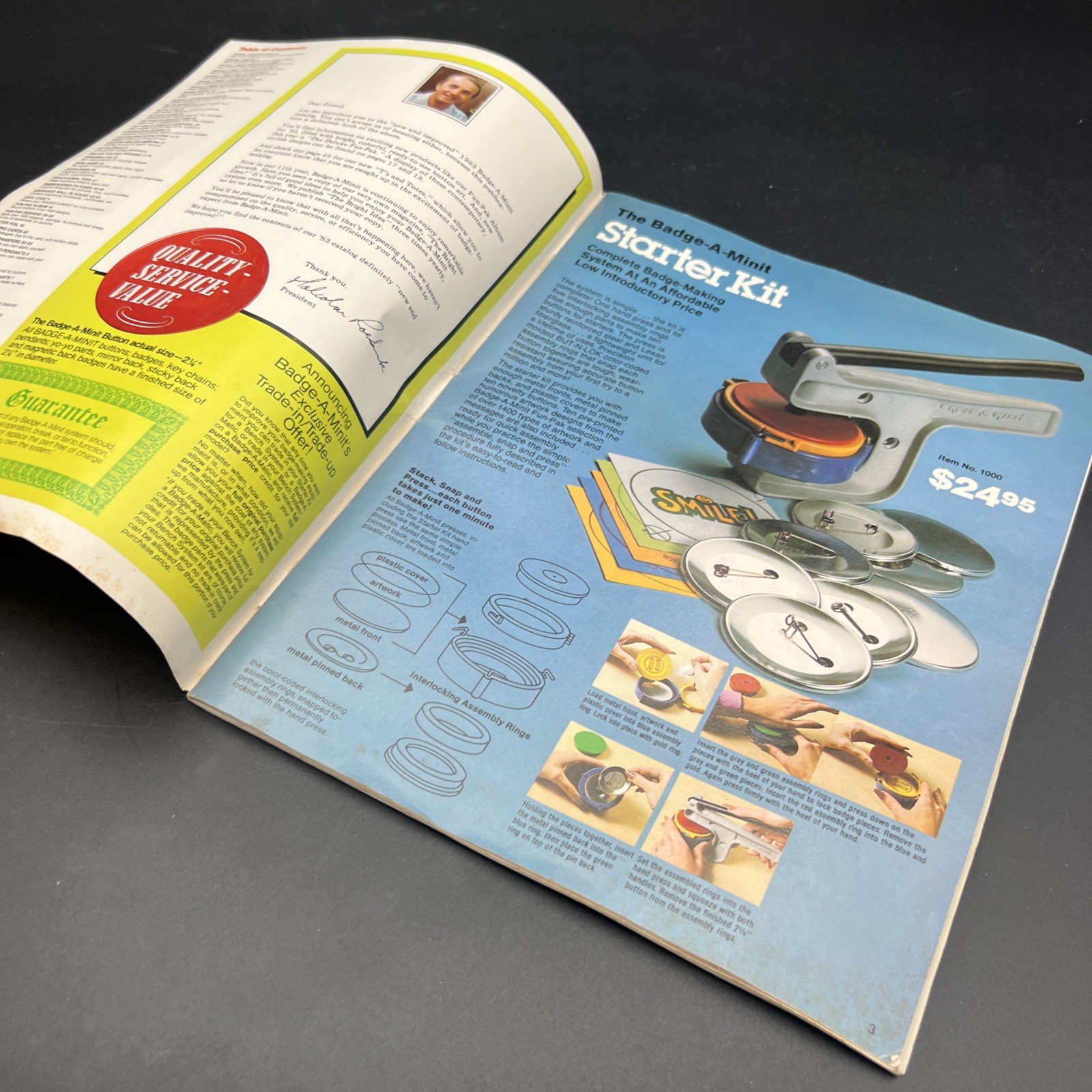 Badge A Minit Button Making Equipment Catalog 1982 Order Form Designs Ideas Zine