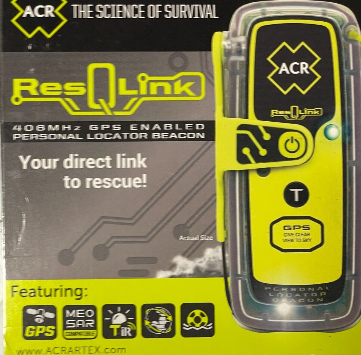 ACR ResQLink 400 - SOS Personal Locator Beacon with GPS (Model: PLB-400)
