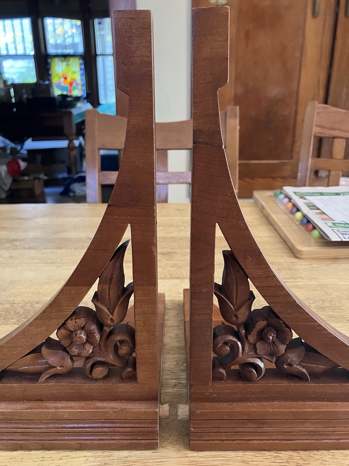 Carved Wooden Bracket Corner Piece Set Victorian Furniture Architectural Salvage