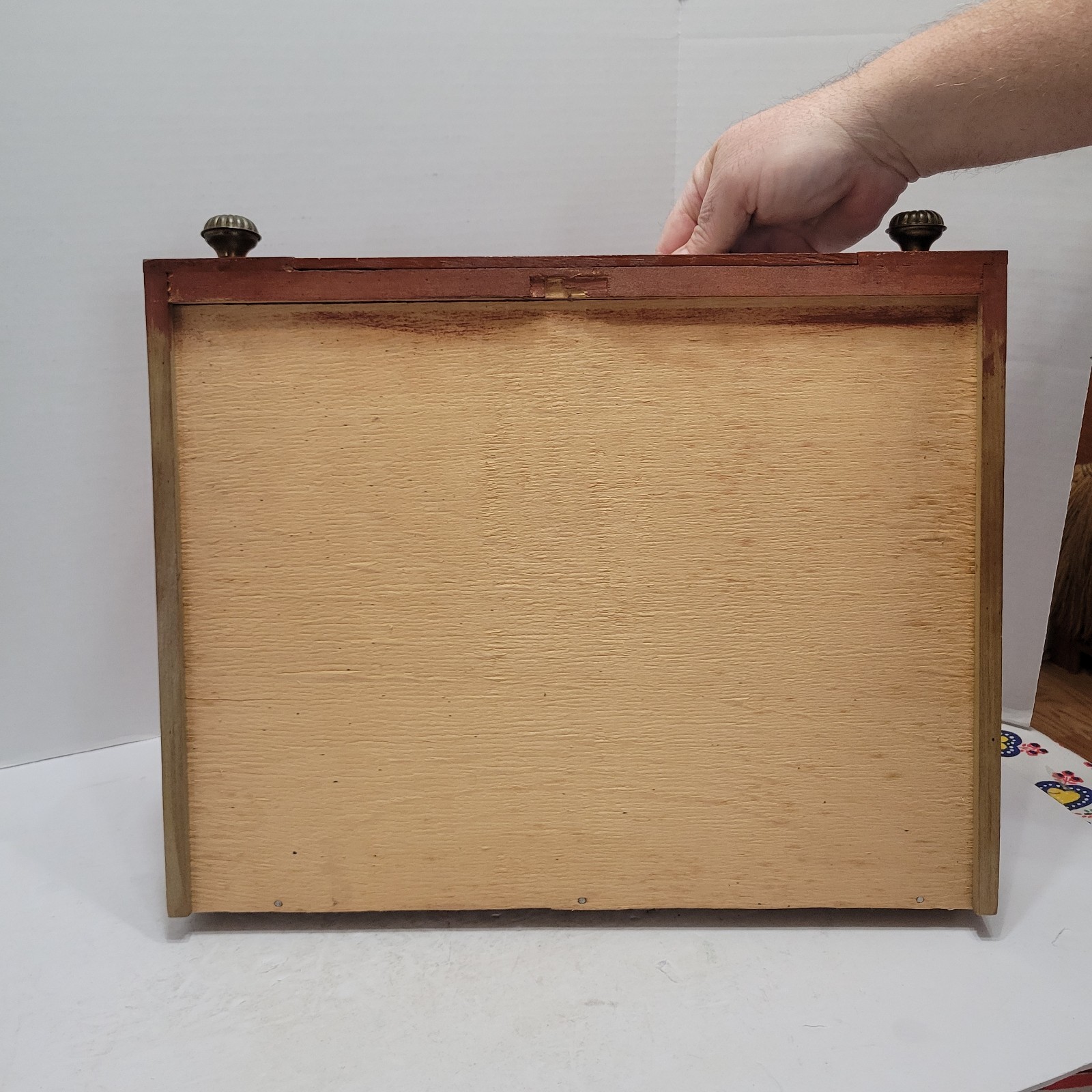 Antique J & P Coats 2 Draw Wood Spool Cotton Cabinet Counter Top Store Display