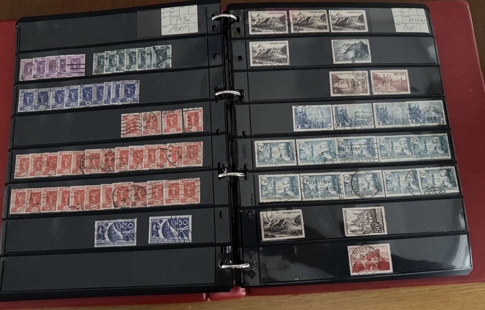 France Stamp Collection With 70 Pages PVC Album 1900-Modern-Some Early Good CV