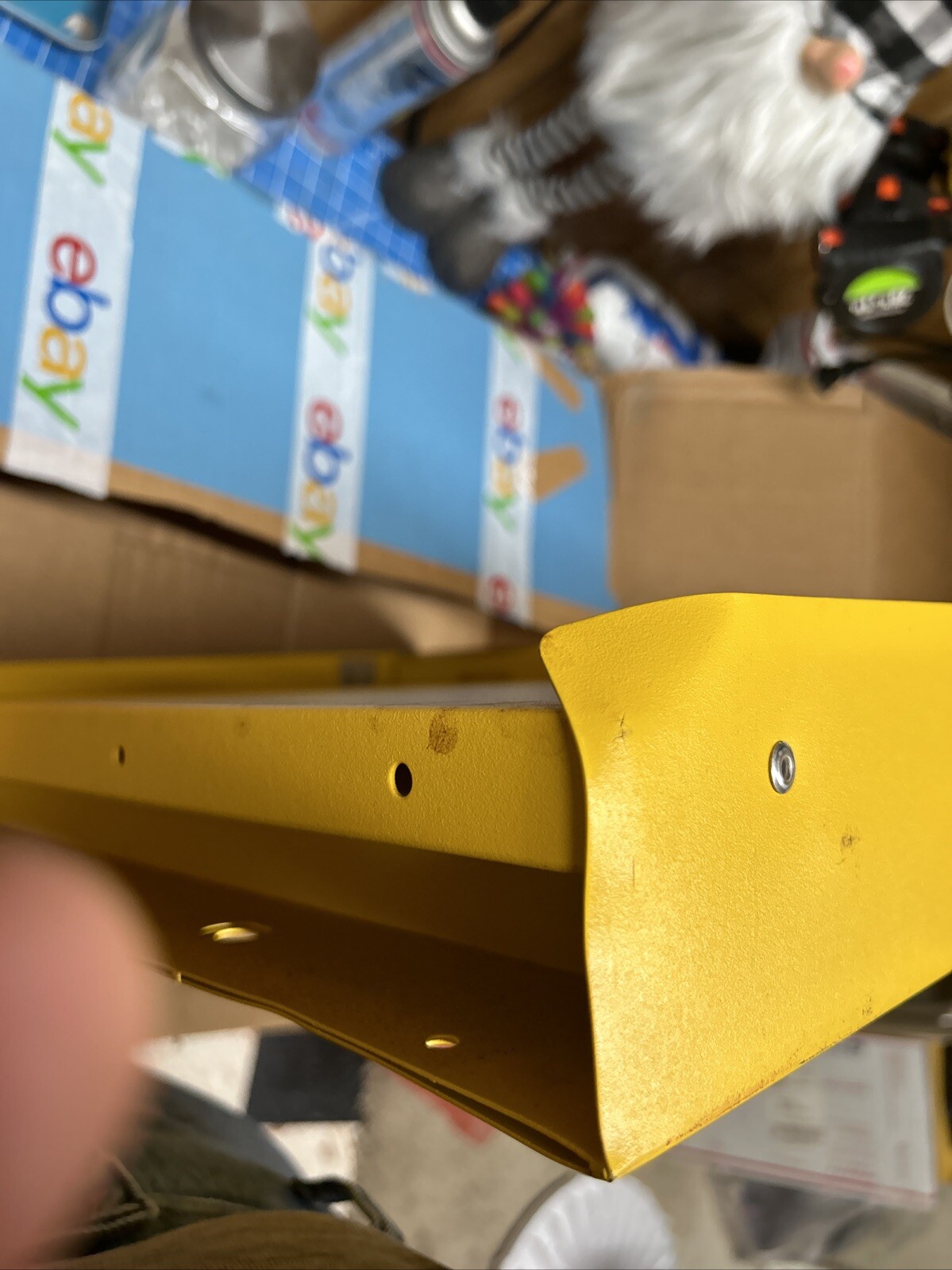 WALLWRITE WW-100SC-T93 Wall Mounted Desk, 20x13-1/2x3-3/8 In, Yellow with key