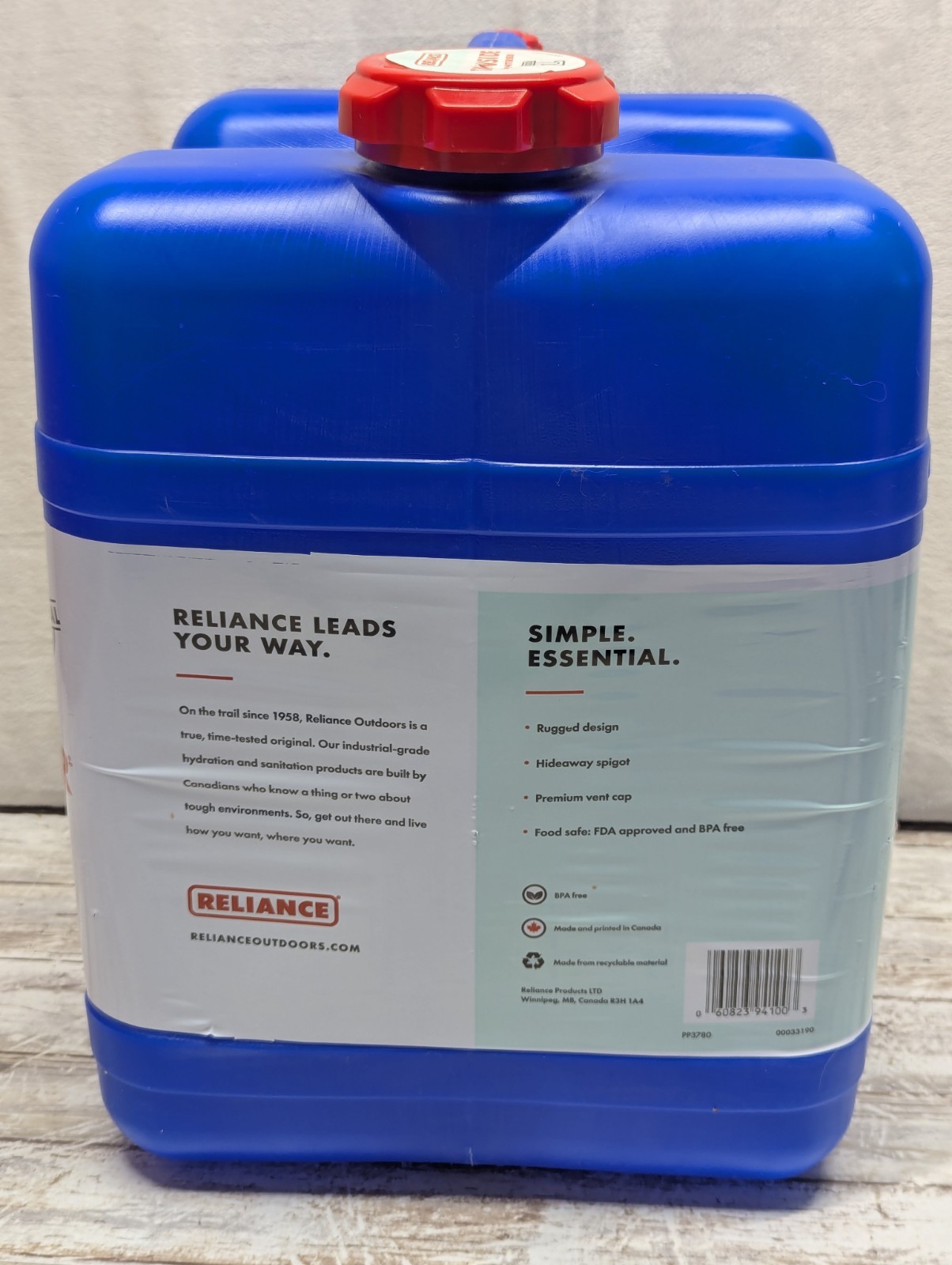 Reliance Aqua-Tainer Water Container 7 Gallon Never Used