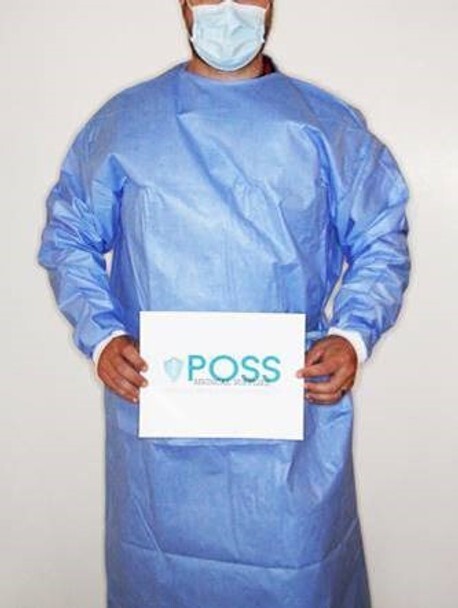 28 Units Sterile Blue Surgical Gown Size L or XL AMI Level 4 w/Hand Towel 9/2025