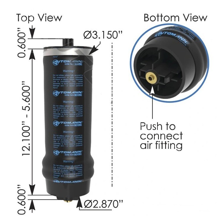 Air Spring Cabin Part # 18-52651-000, 18-52651-001, 18-66715-000, ABSZ70-7215