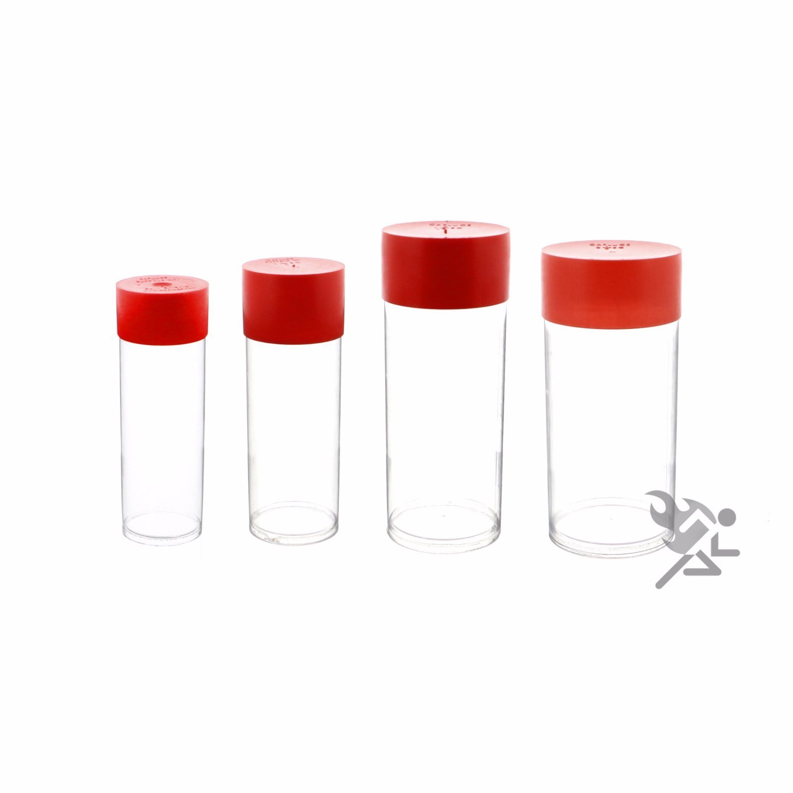 Red Capsule Storage Tube for all "H" Direct Fit Air-Tite Coin Holders, 5 Pack