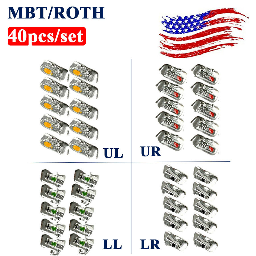 10Sets Dental Orthodontic Buccal Tubes 1st 2nd Molar Tube Roth MBT 022 Bondable