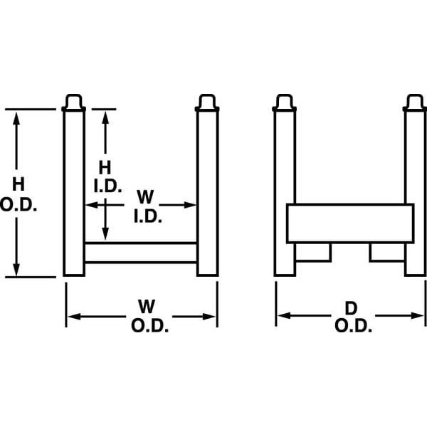 Modular Stacking Rack, 22X15 In., 5600 Lb., Sz Cx