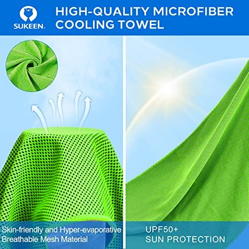 Sukeen [4 Pack Cooling Towel (40"x12"), Ice Towel, Soft Assorted Colors