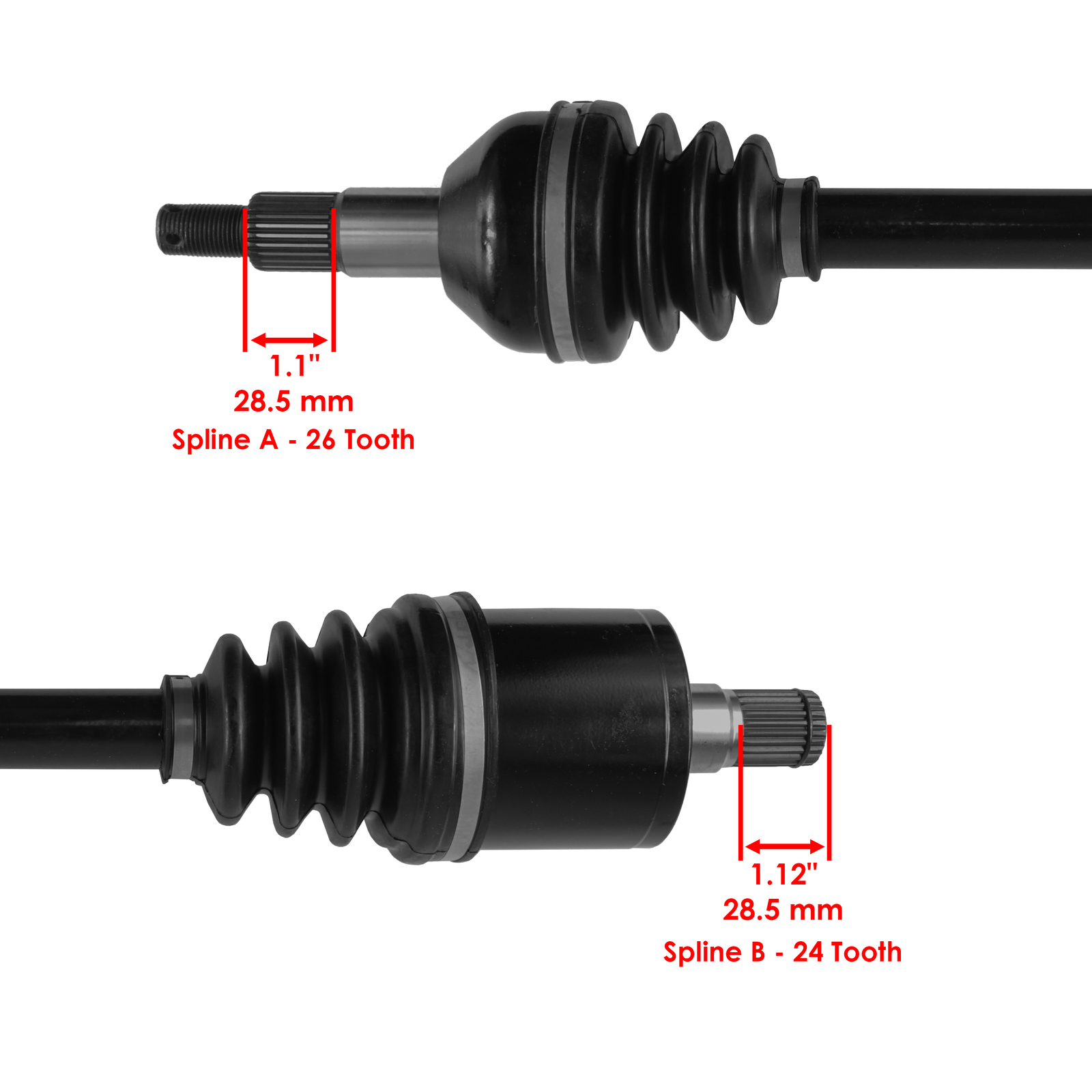 Rear Left And Right CV Joint Axles for Can-Am Renegade 570 850 1000R 4X4 2016-18