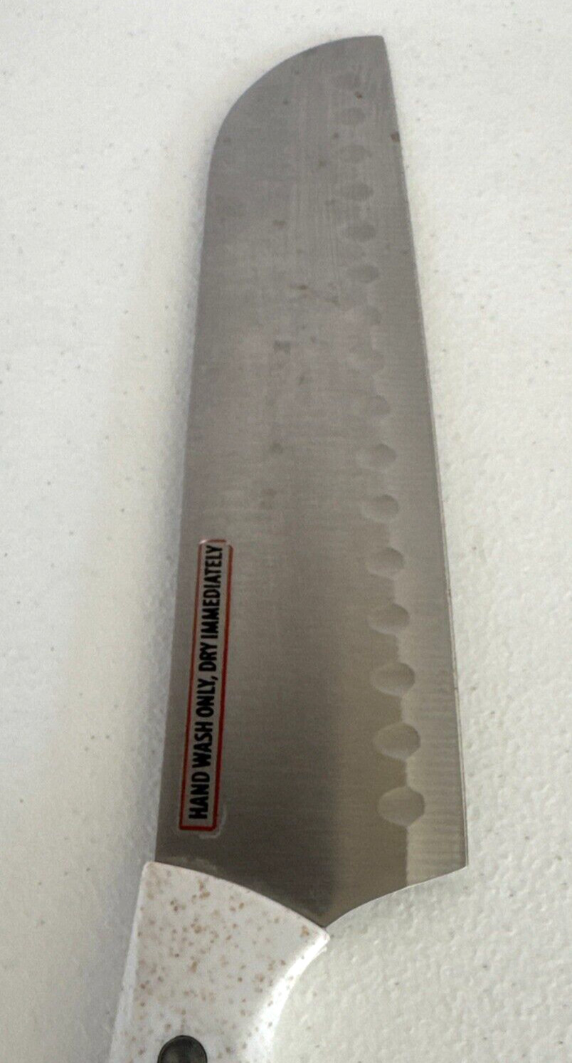 VTG Farberware 23F958 White Chef's Knife Stainless Steel 7 1/4” Blade 12 1/4" L