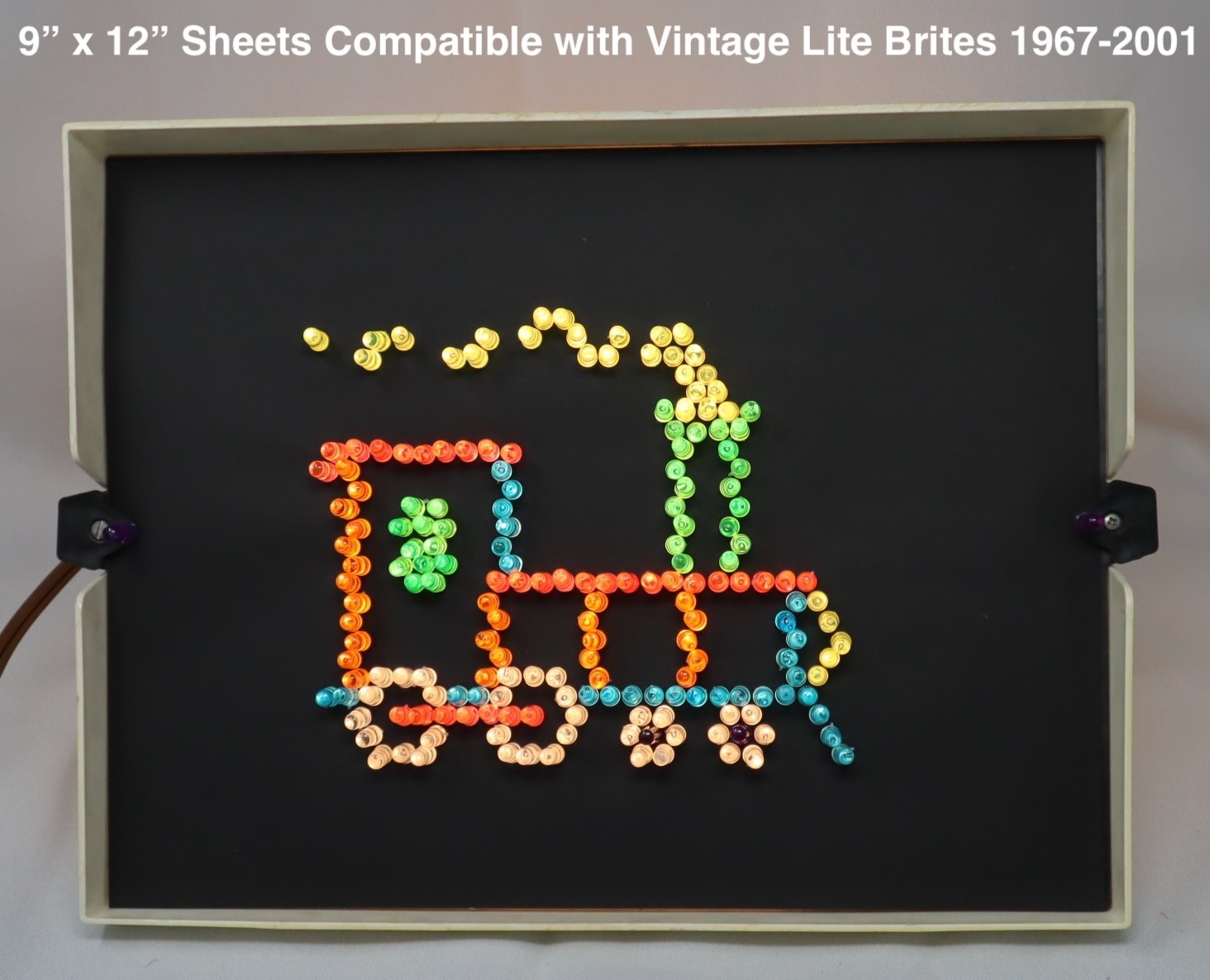 Paper Refill Sheets Template Patterns for Lite Brite - Vehicles 12 Pack