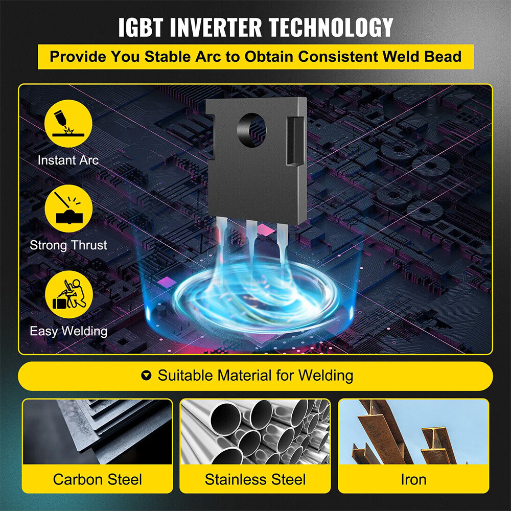 110V 300AMP Mini IGBT ARC Welding Machine Inverter DC MMA Electric Welder Stick