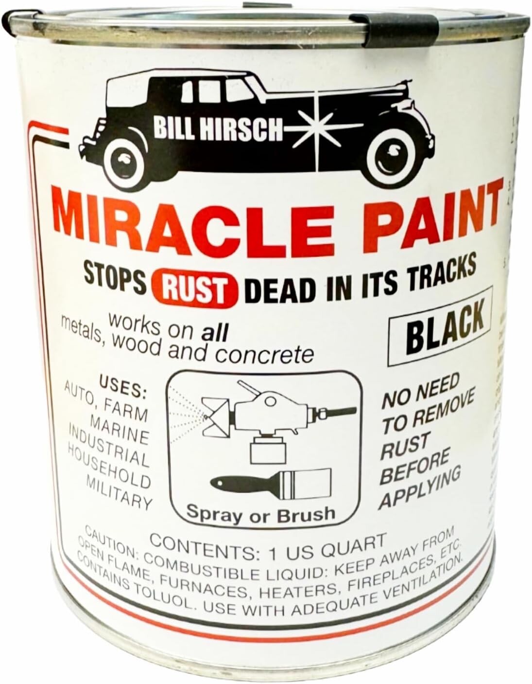 Bill Hirsch Miracle Paint Quart Black