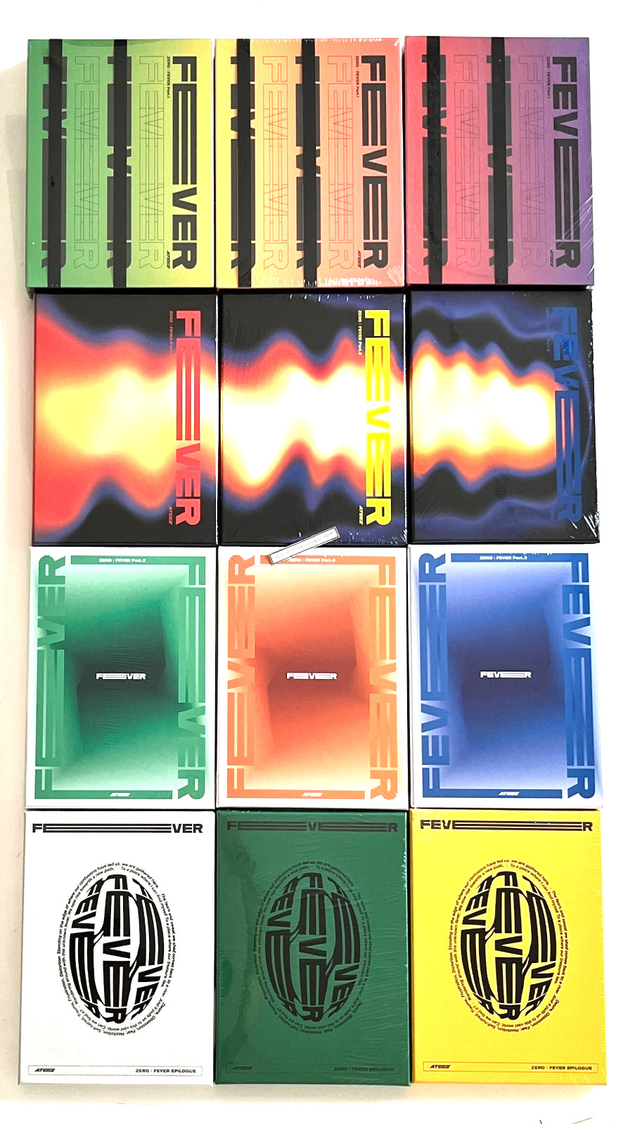 ATEEZ ZERO : FEVER [1 2 3 EPILOGUE] [THANXX INCEPTION DIARY A Z] New & Sealed