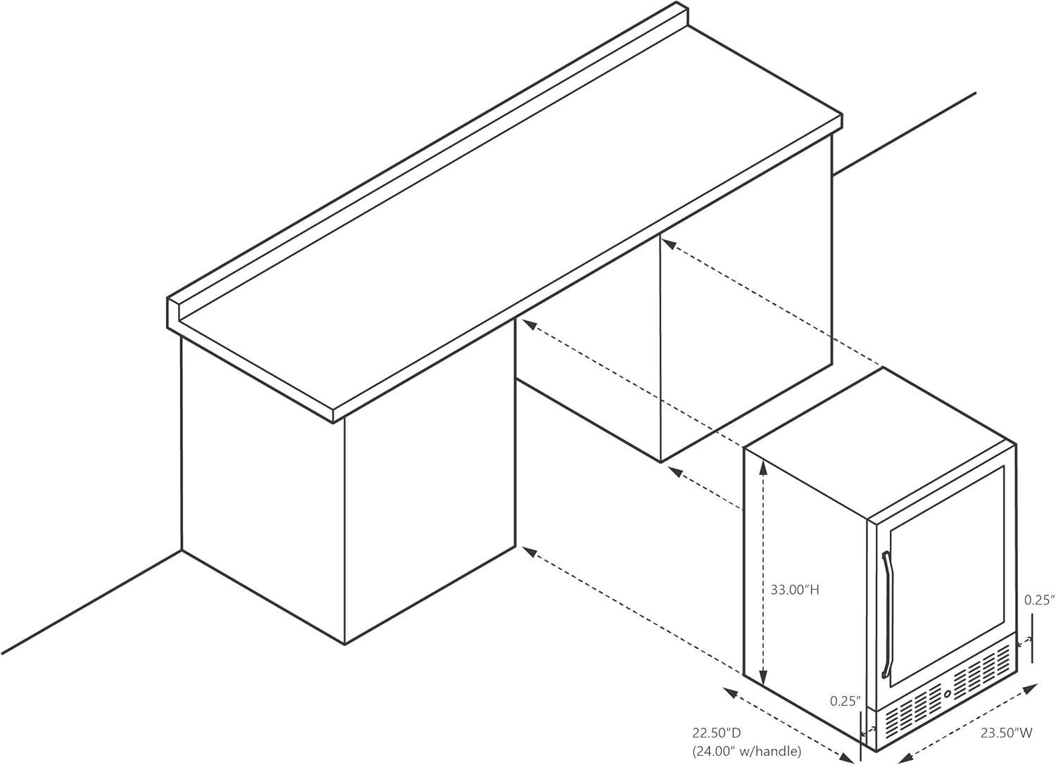 Newair NWC046BS00-RB 24" Built-in Dual Zone Wine Fridge - Certified Refurbished
