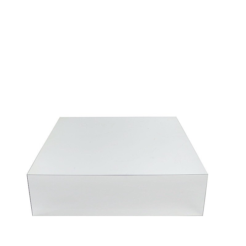 18" x 18" SILVER Acrylic Display Box CAKE STAND Pedestal Riser Party