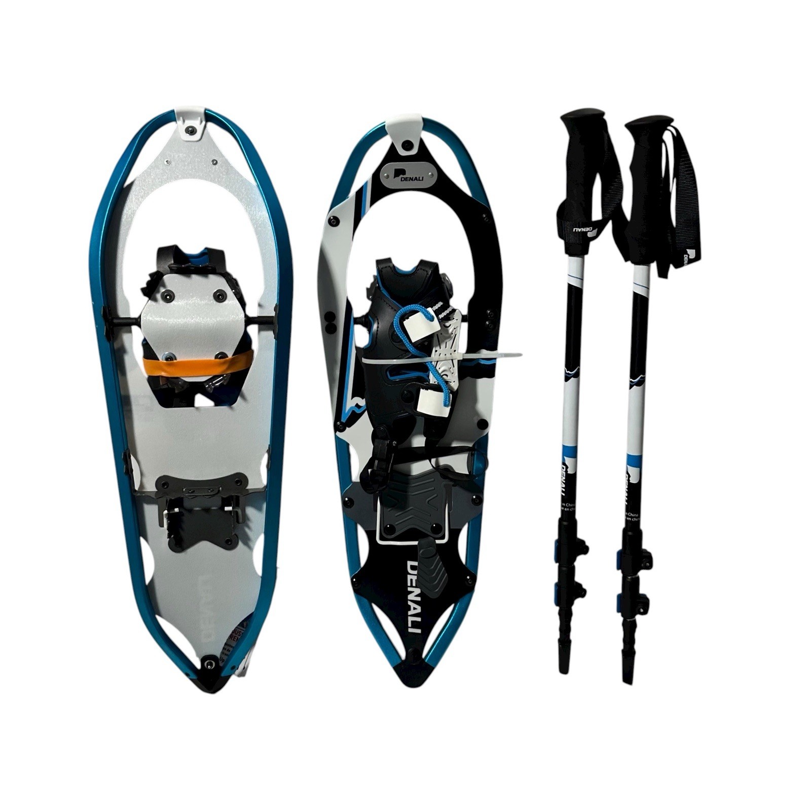 Denali Pro Snowshoes 8x25 Winter Hiking Kit w/ Poles & Carry Bag – 200 lb Rated