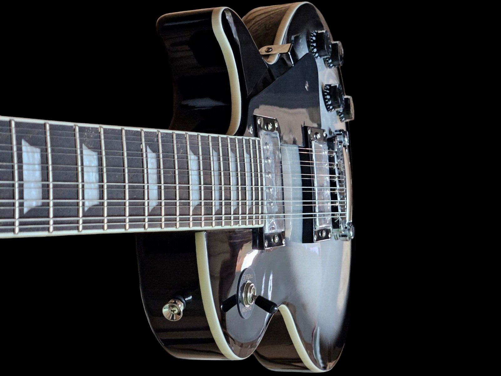 NEW 12 STRING ADAM JONES LP STYLE SILVER BURST SOLID MAHOGANY ELECTRIC GUITAR