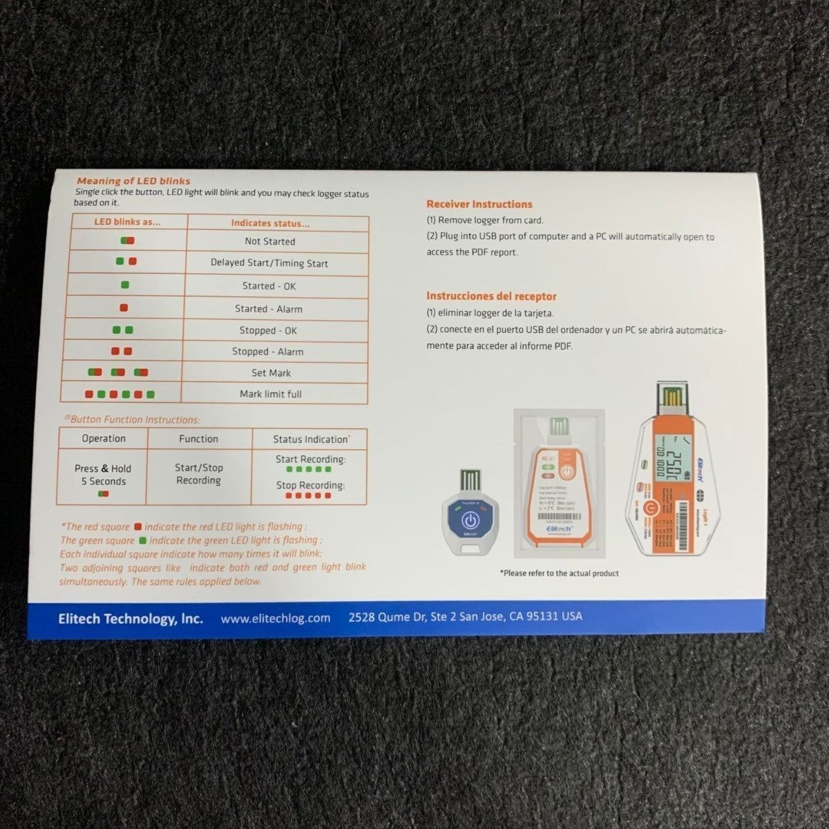ELITECH TinyUSB Single Use Temperature Recorder Data Logger Lot of 50