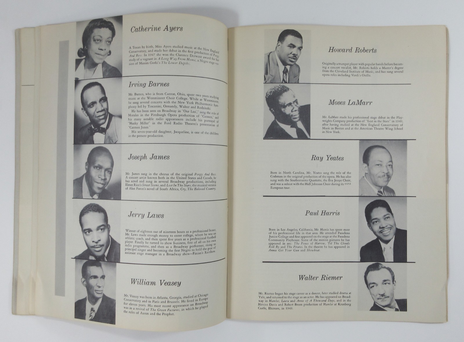 Porgy & Bess Theater Program Cab Calloway Helen Dowdy Ira George Gershwin 1953