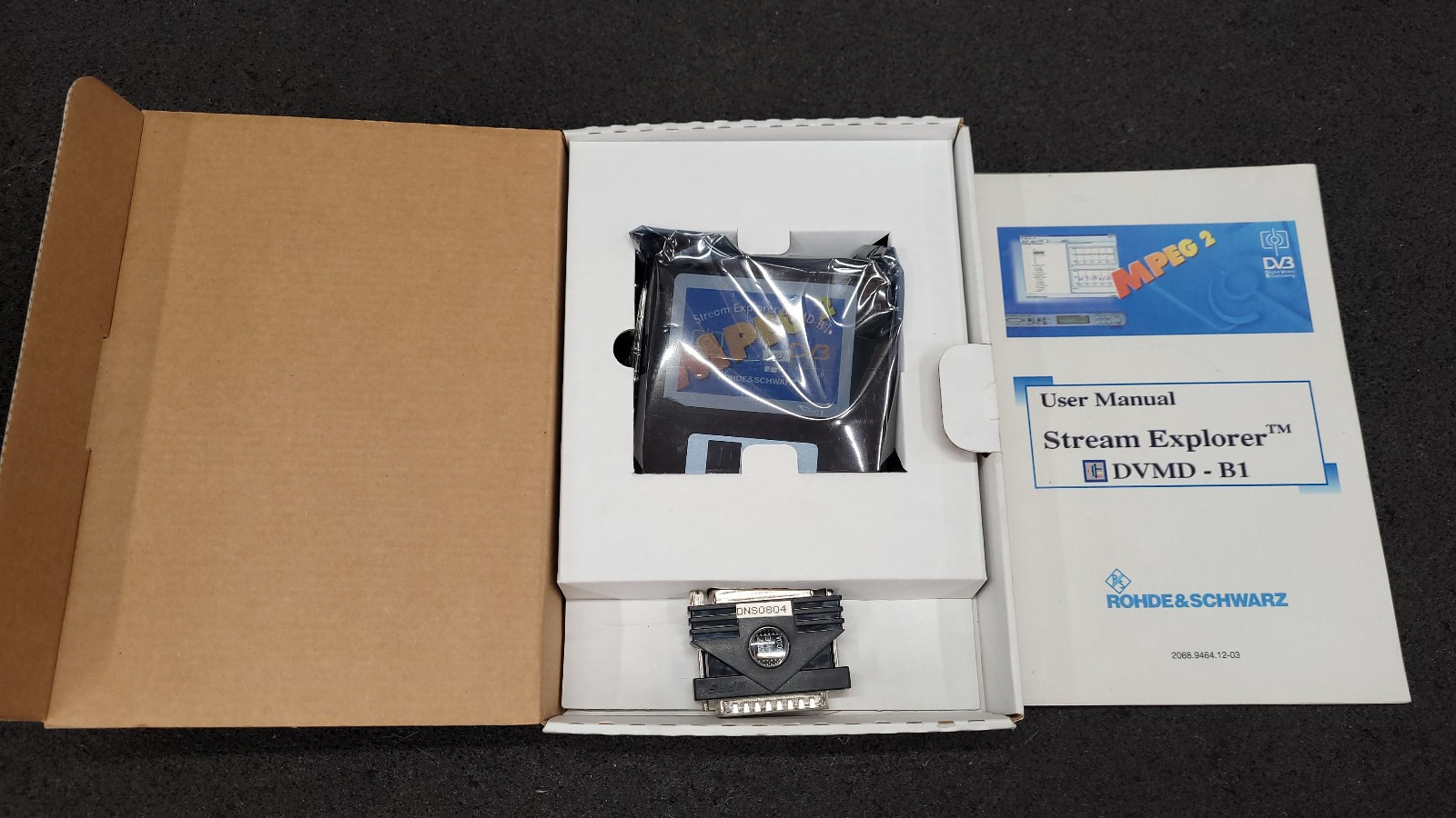 Rhode SCHWARZ DVMD-B1 DONGLE & Manual (Untested)