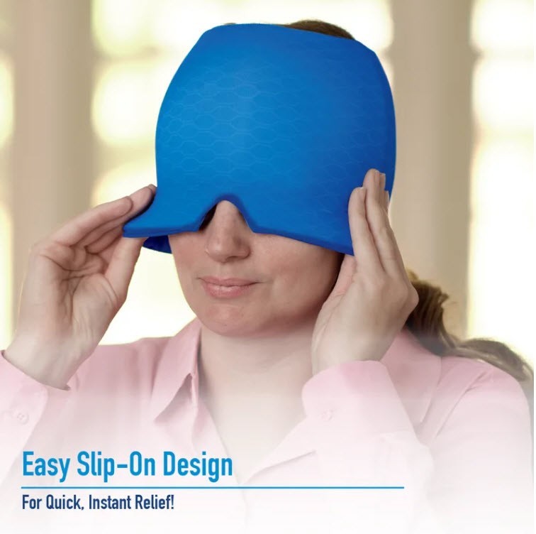 NEW! Miracle HEADACHE (Cooling 360°) RELIEF. Cooling + Compression, Cold or Hot