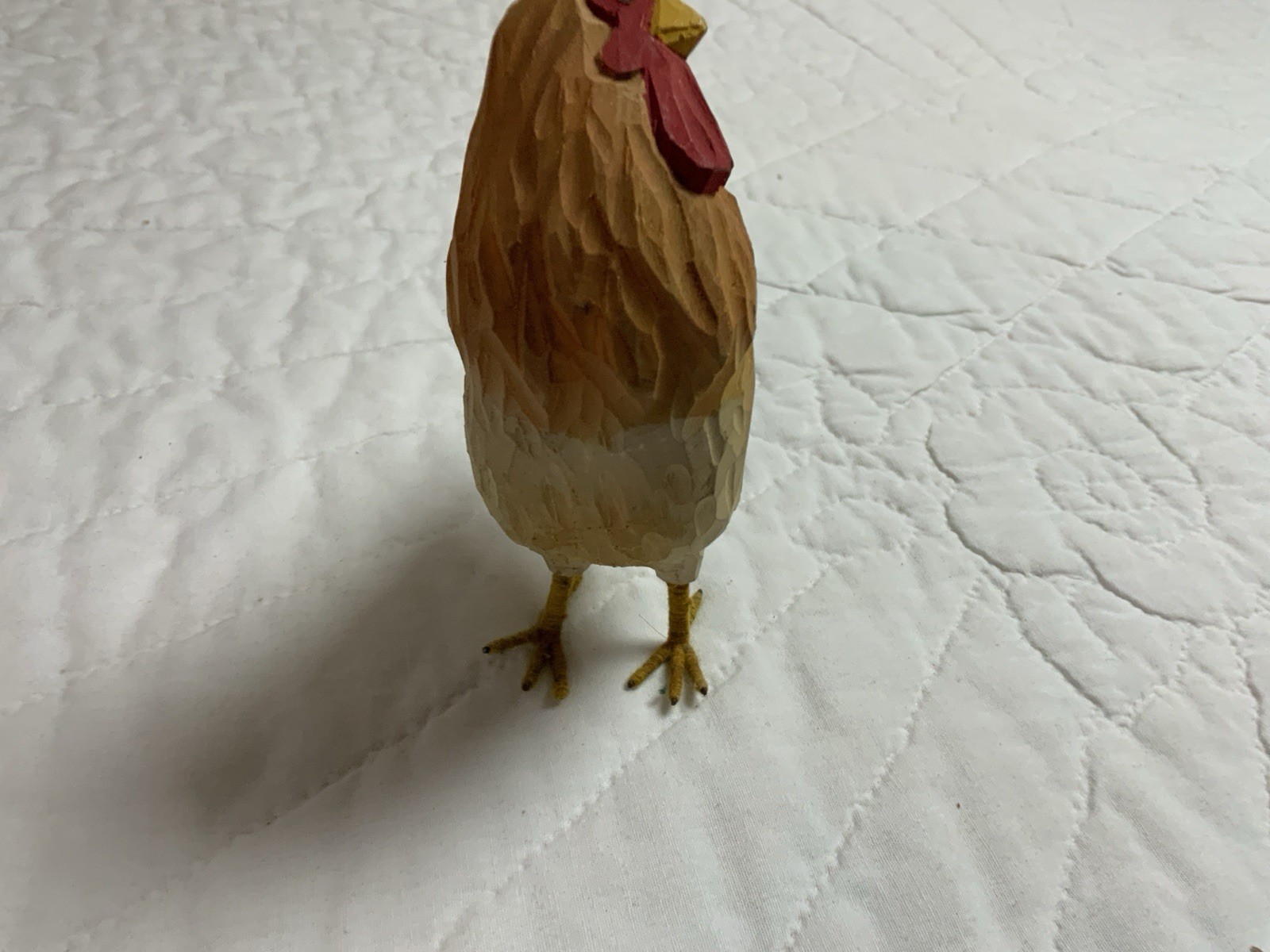 Rooster, Chicken Folk Art Figurine, Country, Wood, Carved, Hand Painted