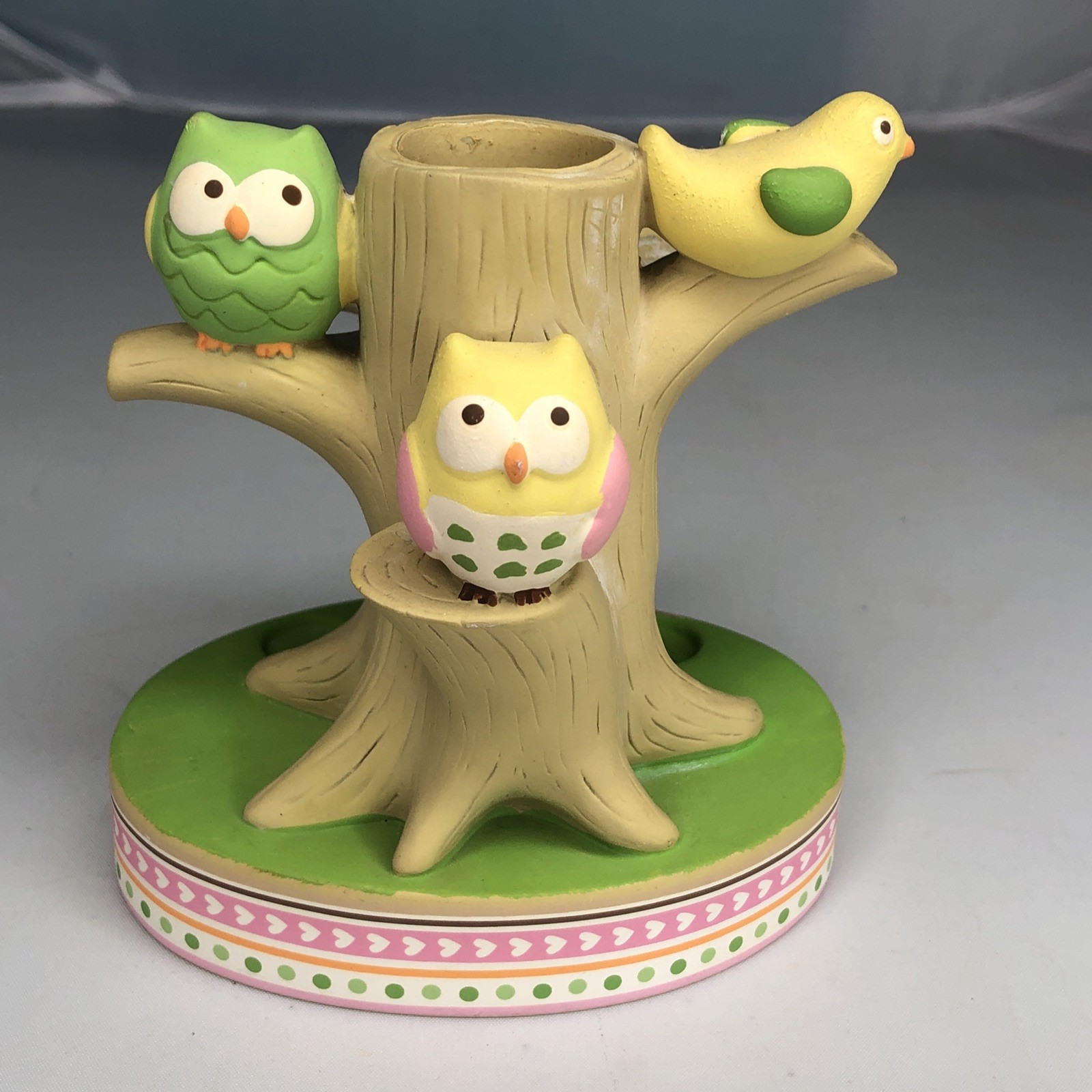 Circo Owls and Bird in Tree Resin Toothbrush Holder Retired Target 2012