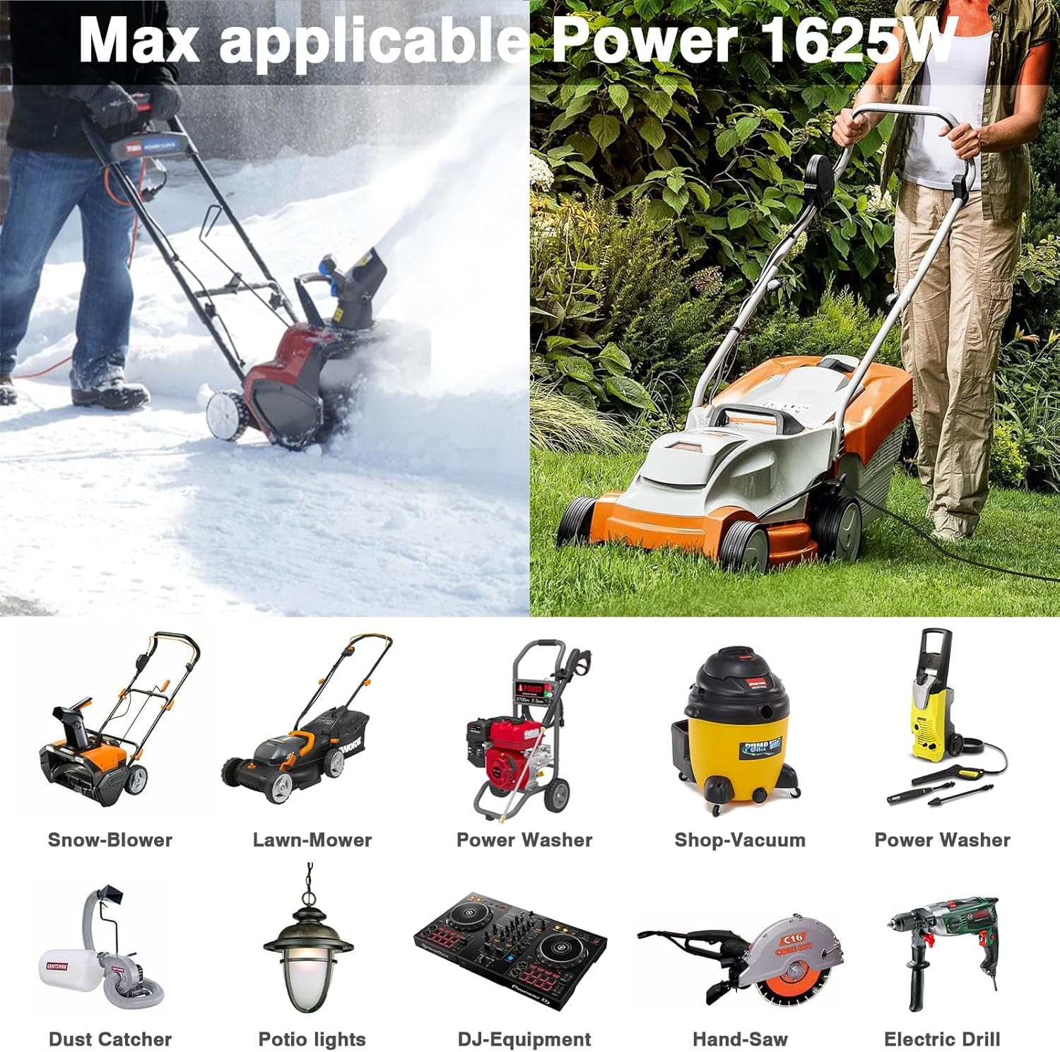 3 Prong Plug 125V Double Male Extension Cord NEMA 5-15P to 5-15P Adapter Yellow