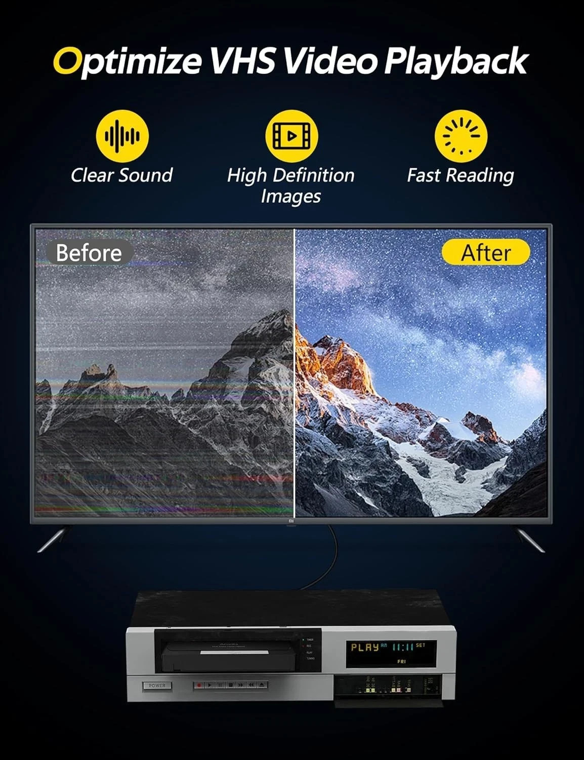 Arsvita VHS/VCR Head Cleaner Tape, Video Head Cleaning Kit for VHS/VCR Players,