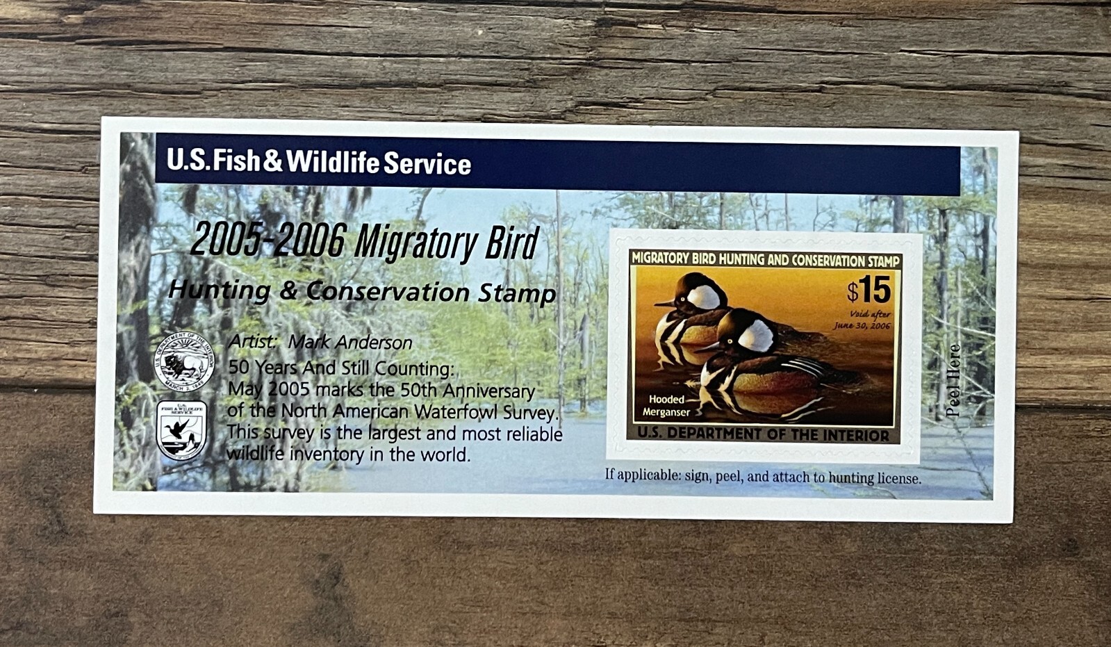 #RW72A 2005 / 2006 - US Federal Duck Stamp - LotP **New From Sealed Pack**